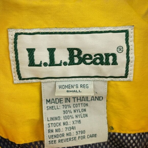 L.L. Bean Womens Nautical Jacket With Flag Details & Zip Pockets Small 5068 - Picture 3 of 9